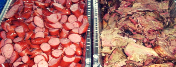 Take an up close look at how delicious our smoked meats are. Try the sausage and brisket!  